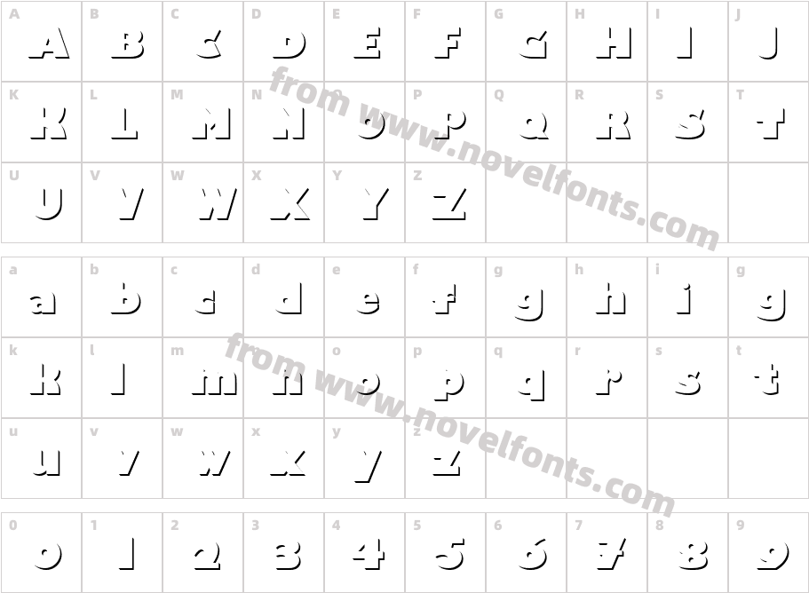 URW Galaxieultbol Onl ShaDCharacter Map