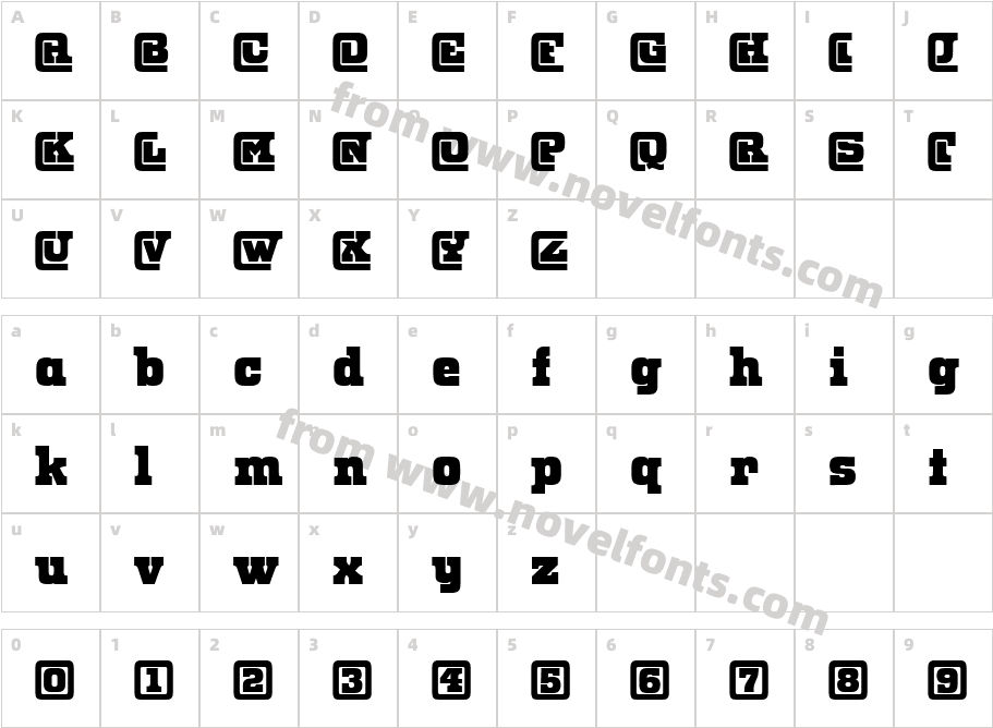 URW Oken IniDCharacter Map