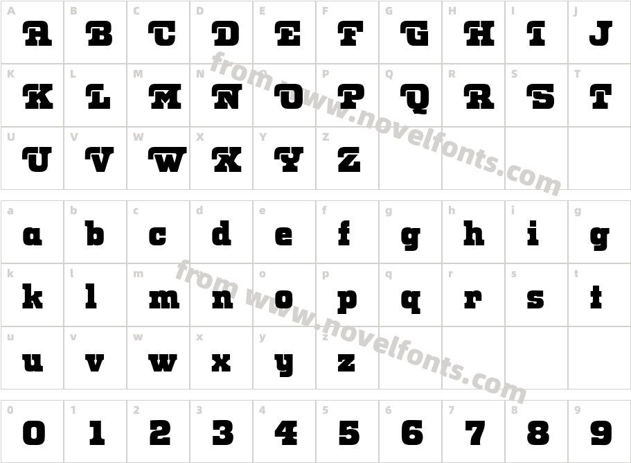 URW OkenDCharacter Map