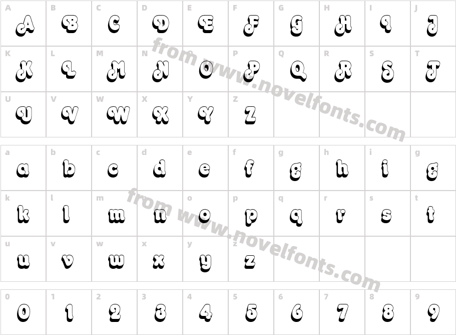 URW Orontius ShaDCharacter Map