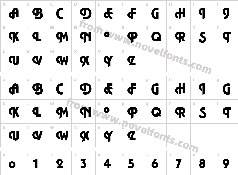 URW Plana IniD UltrCharacter Map