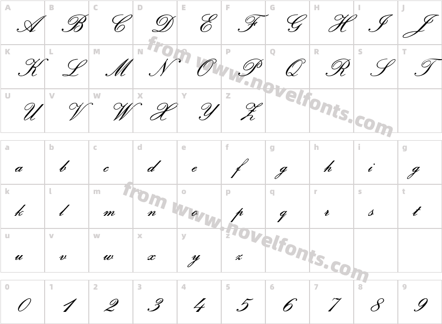 URW Pollux Scr No2 JoiDCharacter Map