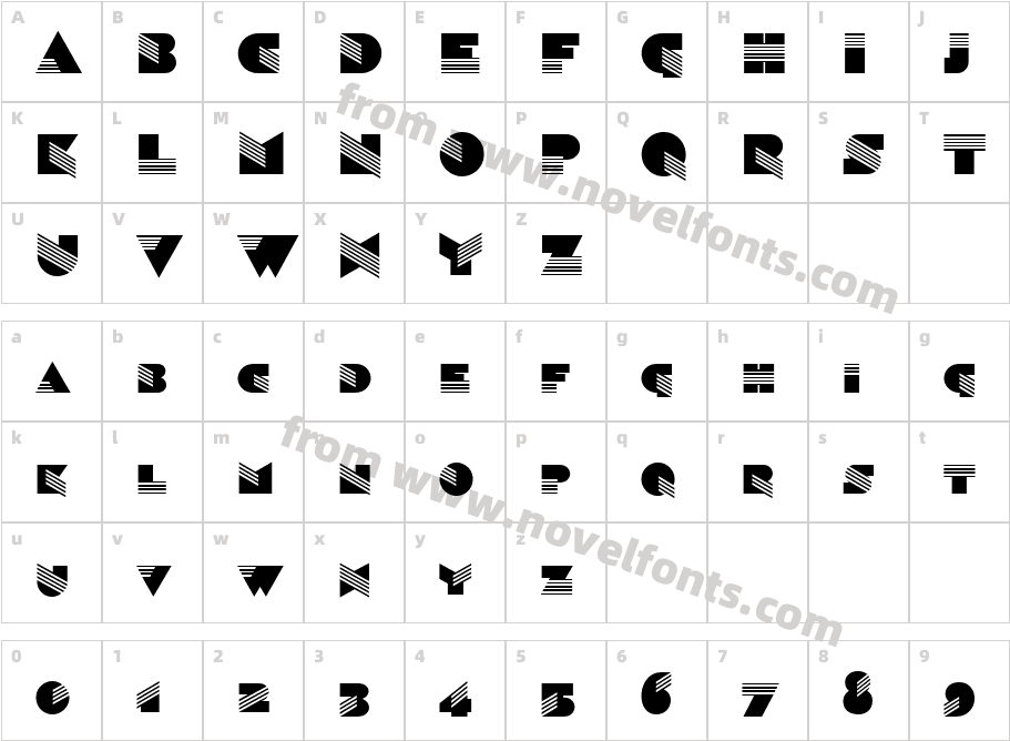 URW SinasSCDCharacter Map