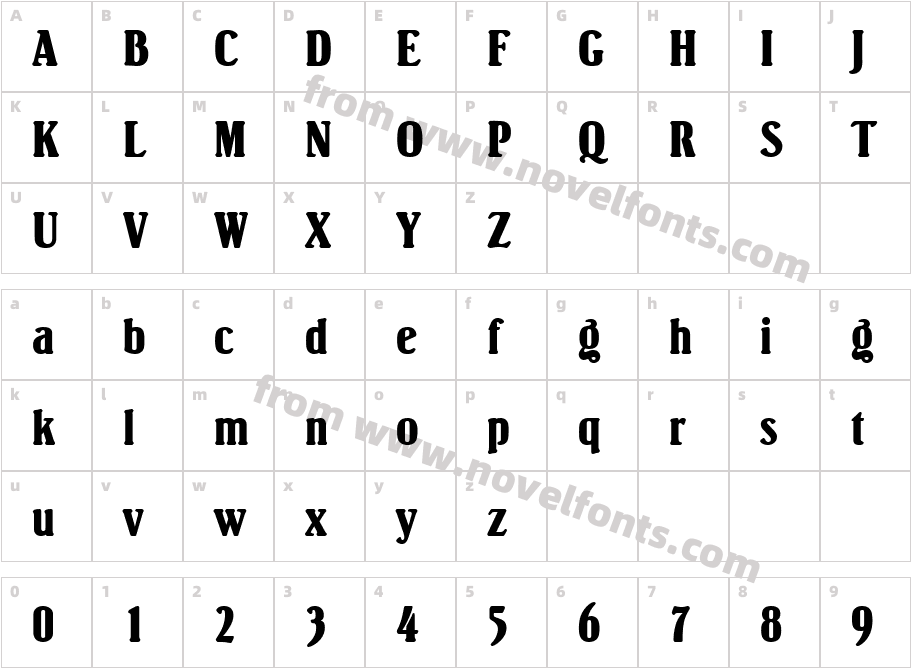 URW SpumansDCharacter Map