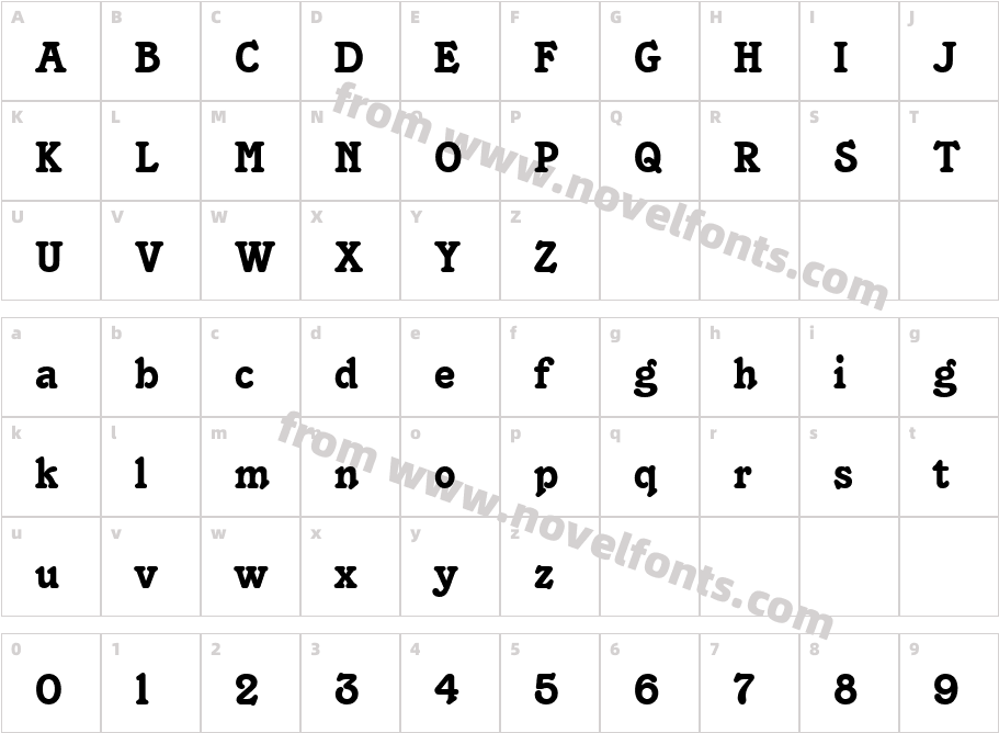 URW Theia PlaDCharacter Map