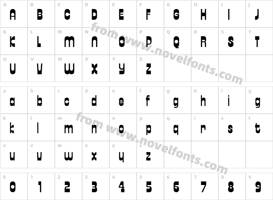 URW ZupusDCharacter Map