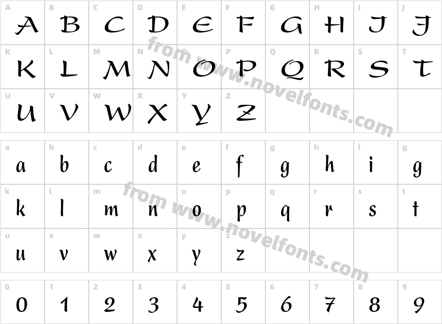 UVN Bay Buom Hep BoldCharacter Map