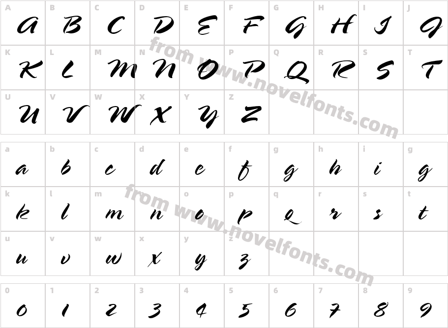 UVN Ben Xuan BoldCharacter Map