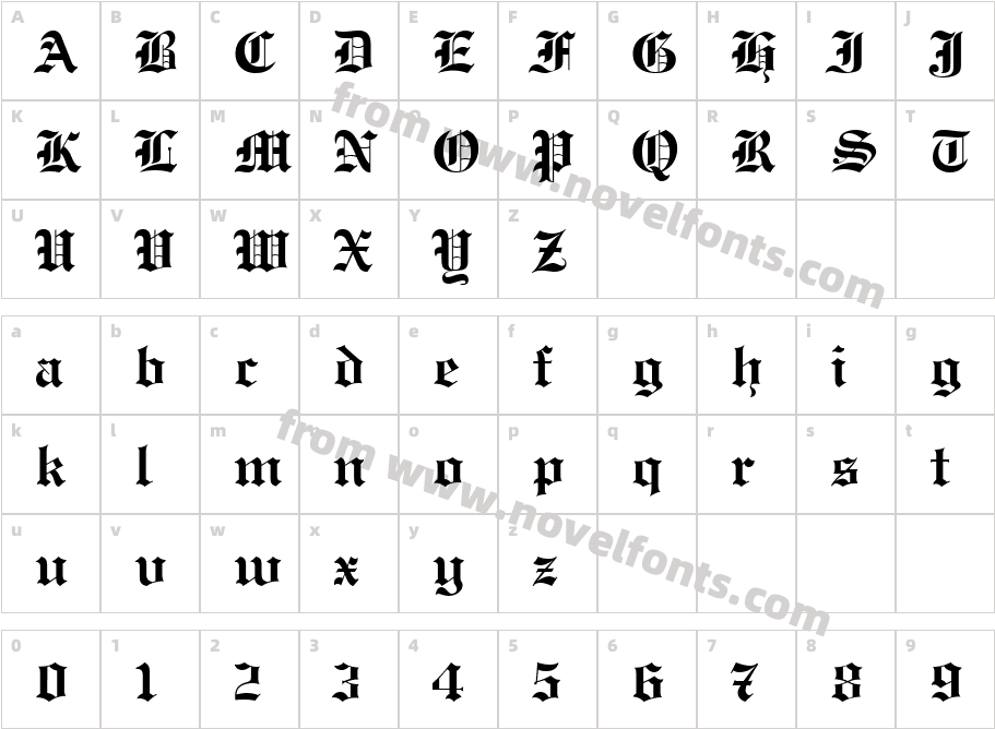 UVN Co Dien BoldCharacter Map