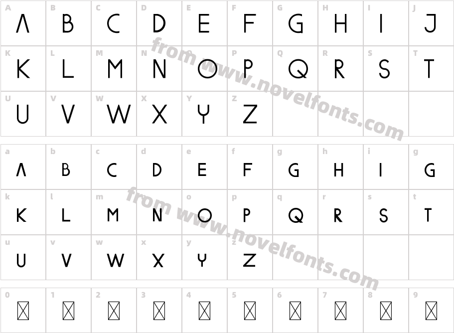 Brusly Name Demo SanserifCharacter Map