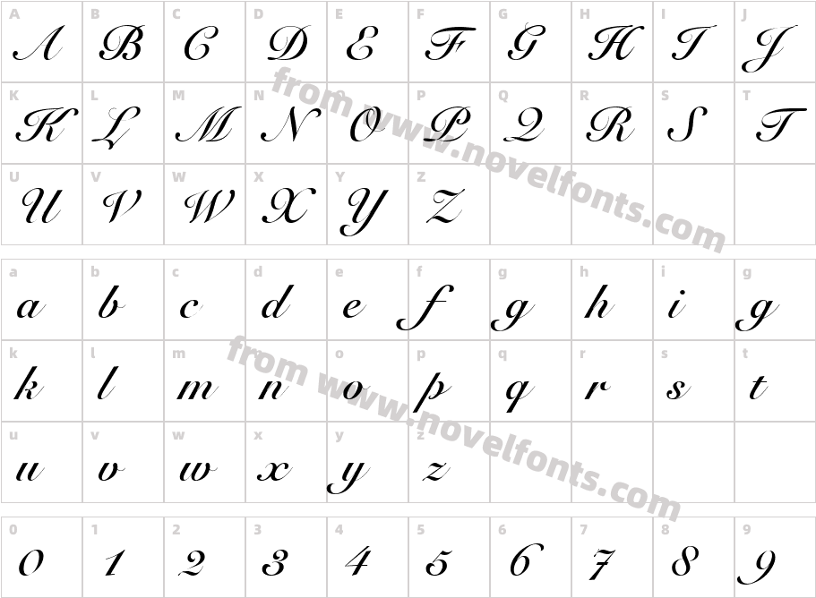 UVN Sang Song BoldCharacter Map