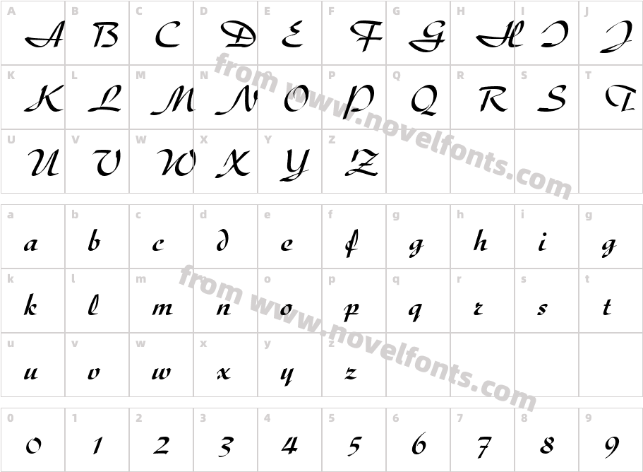 UVN Thu TuCharacter Map