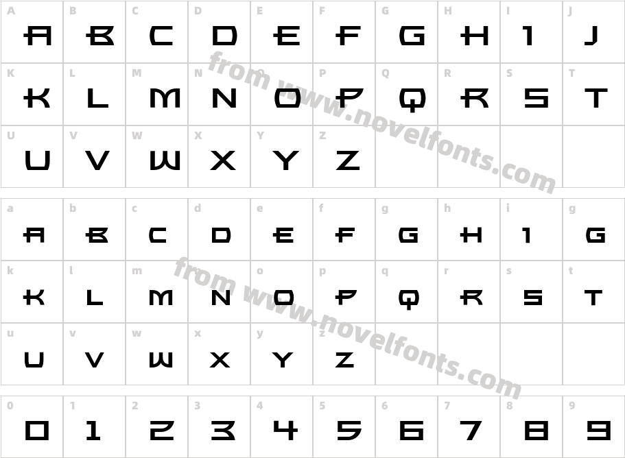 Ultra Bronzo BoldCharacter Map