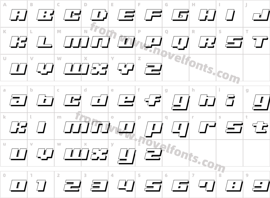 Ultra Seven ItalicWCharacter Map