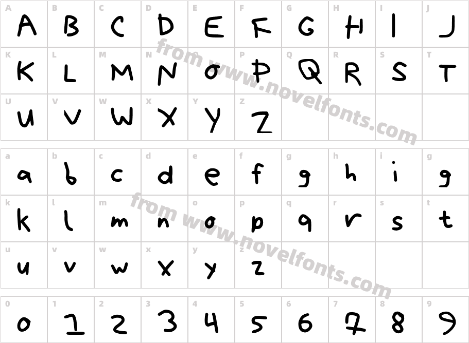 Bryndan Hand BookCharacter Map