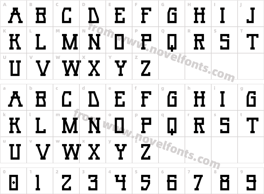 Umar SlabCharacter Map