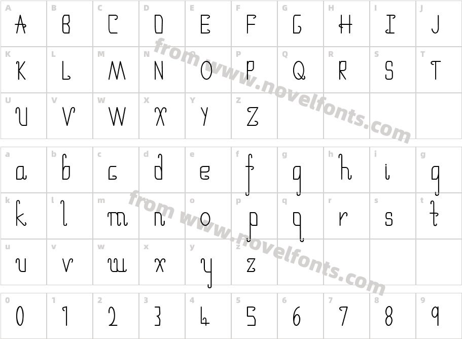 Umbrella semiboldCharacter Map