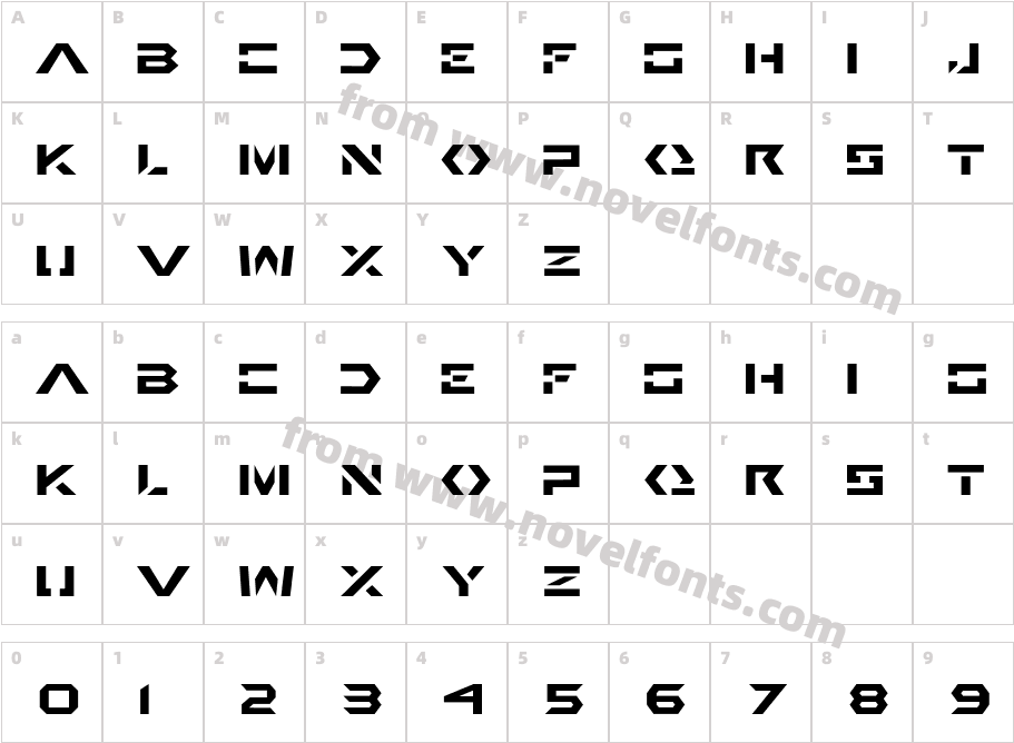 Unbound Pro Bold AltCharacter Map