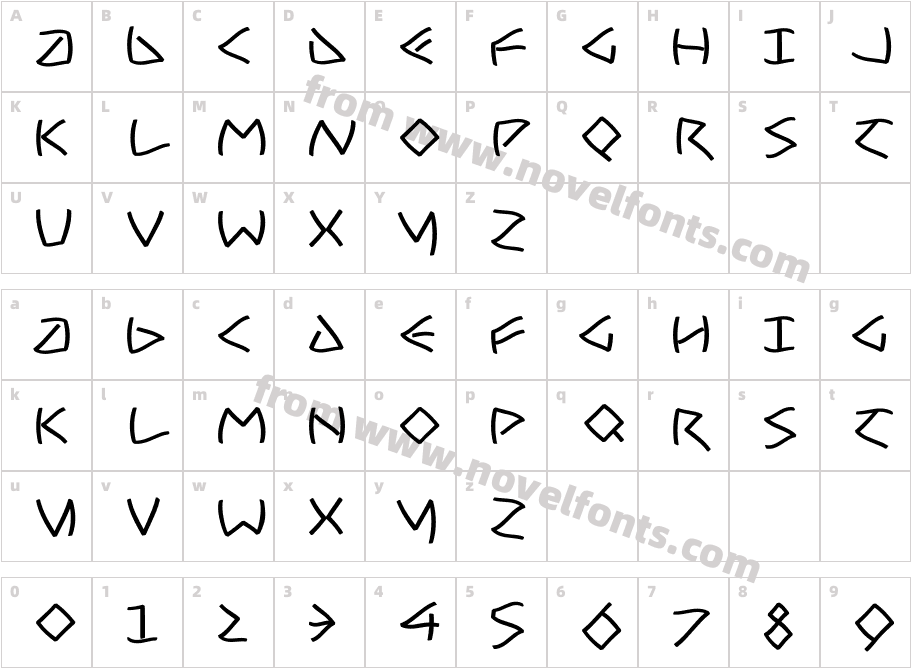 Uncial Fifty Soft BoldCharacter Map