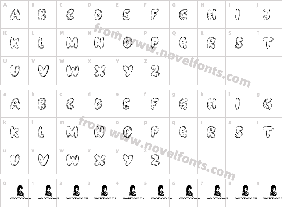 Bubble BashCharacter Map