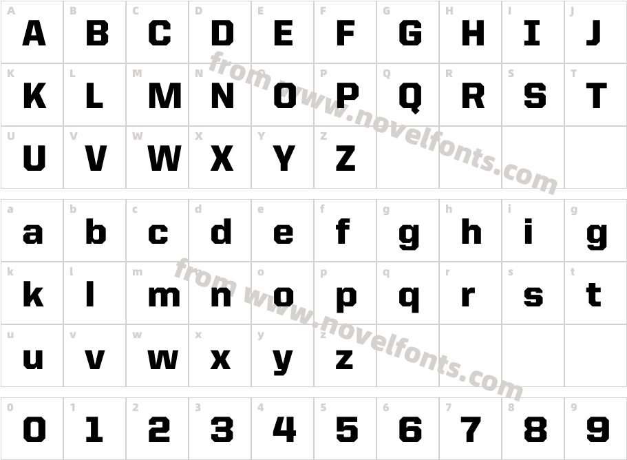 United Sans Reg BlackCharacter Map