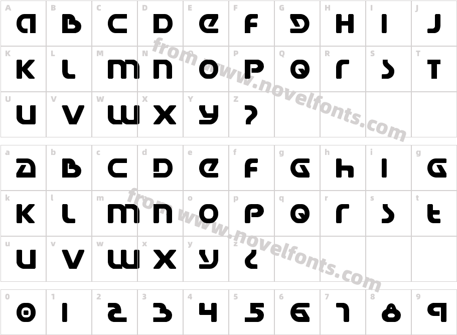 Universal Jack BoldCharacter Map