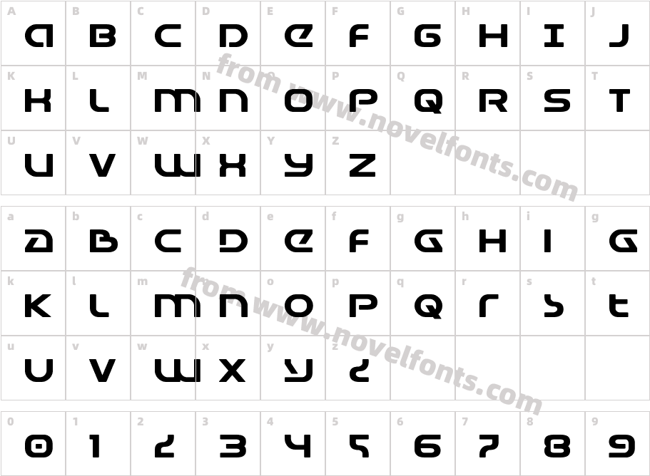 Universal Jack ExpandedCharacter Map