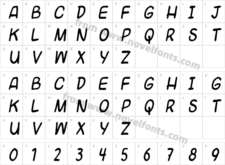 Universal fruitcakeCharacter Map