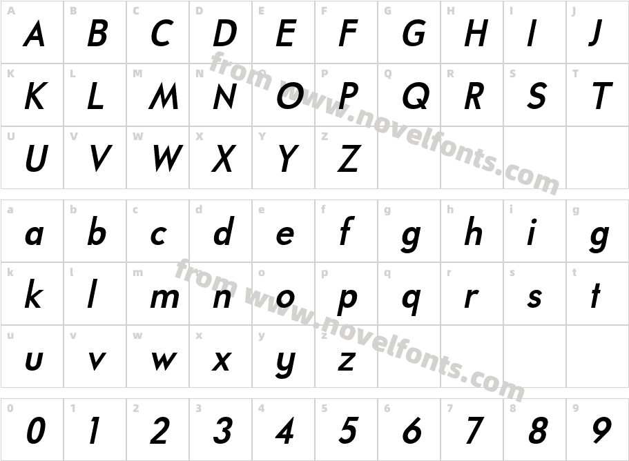 UniversalisADF Std Bold ItalicCharacter Map