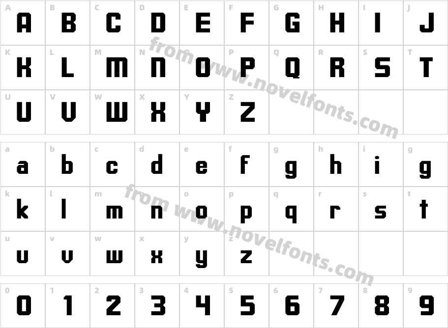 Upsilon BoldCharacter Map