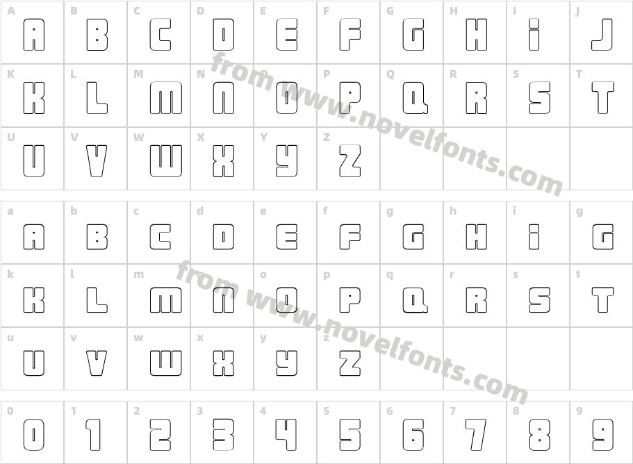 Urban Constructed OutlineCharacter Map