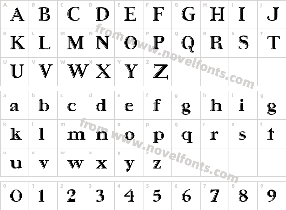 Ursa Serif EngravedCharacter Map