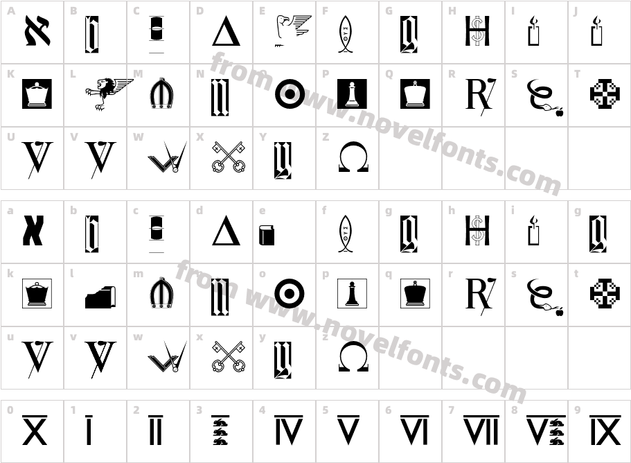 UshawCharacter Map