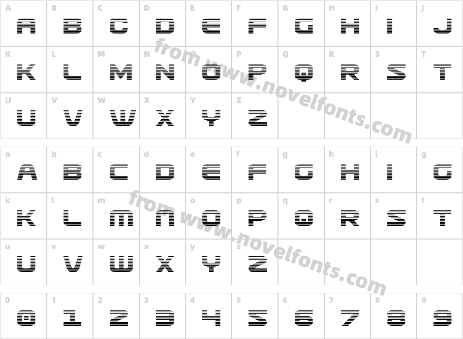 Usuzi GradientCharacter Map