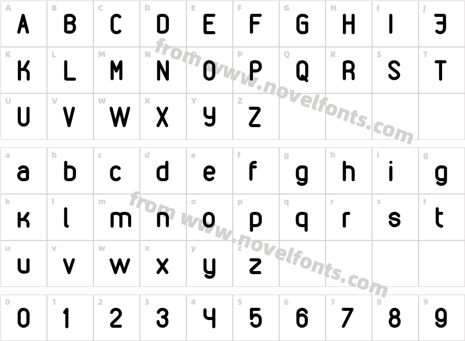 VDS BoldCharacter Map