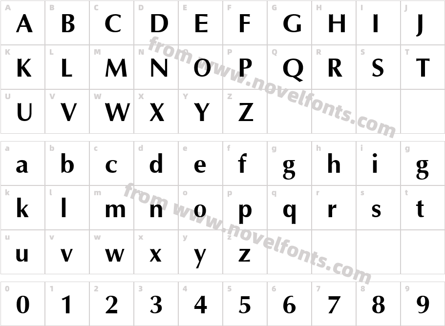 VNI Aptima BoldCharacter Map