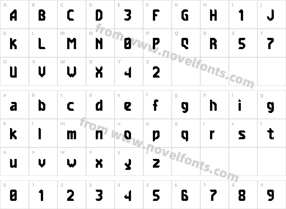 7ABL3Character Map