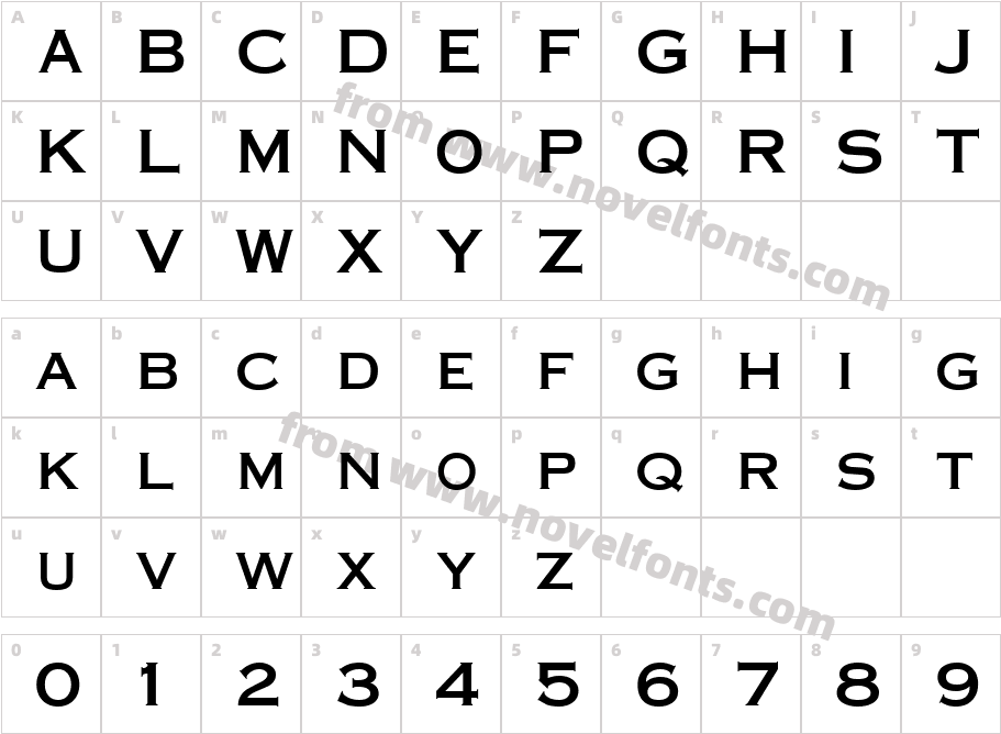 VNI CopperCharacter Map