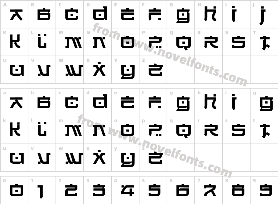 VNI NhatbanCharacter Map