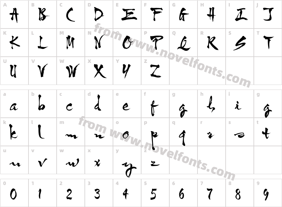 VNI Ong DoHLCharacter Map