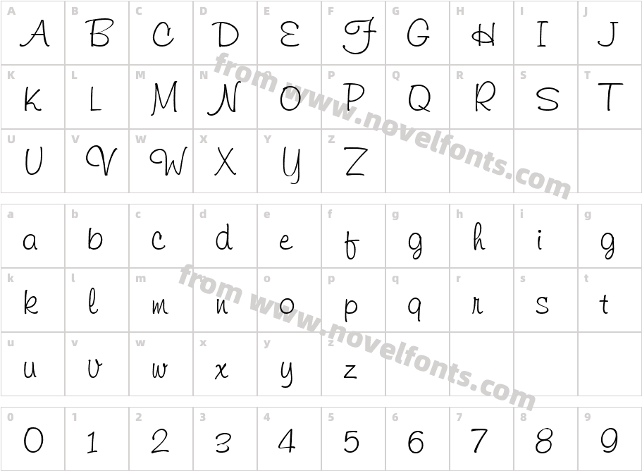 VNT Freehand NormalCharacter Map