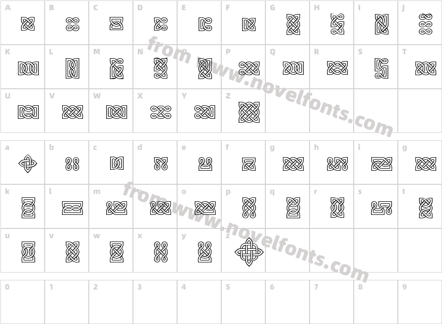 VT Celtia Knots WhiteCharacter Map