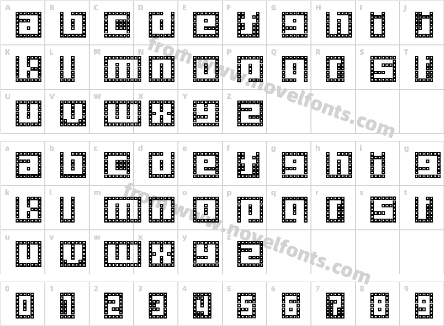 Vacarely ShellCharacter Map