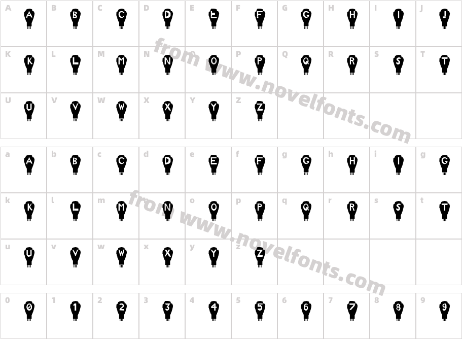 Vacuum TubeCharacter Map