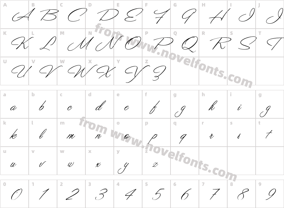 Valentina JoyJFCharacter Map