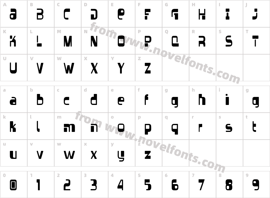 Vectroid RegularCharacter Map