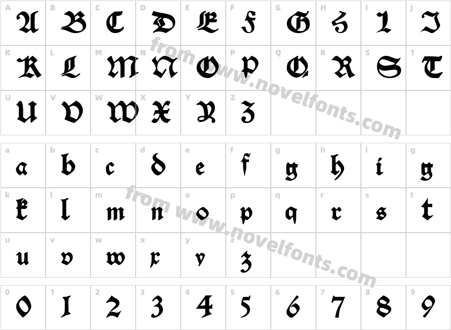 VelascoSSK BoldCharacter Map