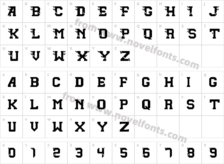 Vengeance 2 RegularCharacter Map