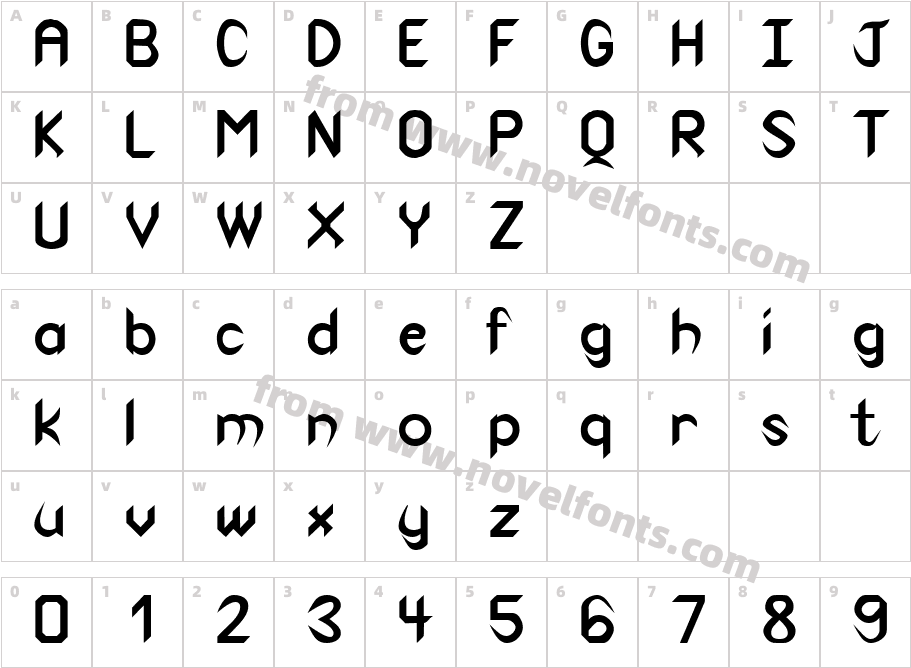 Venom BoldSWFTECharacter Map