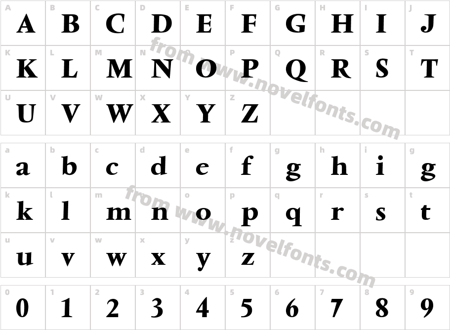 Ventura BoldCharacter Map